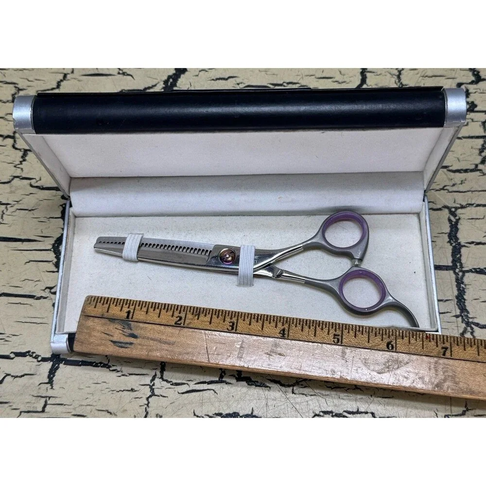 Chris Christensen Grooming Shears Scissors S104 Dog Groomer Chunker Blender Case